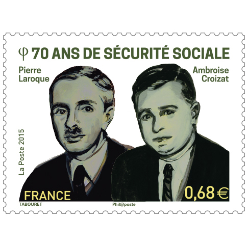 Creation of a stamp for 70th birthday of the French public welfare system